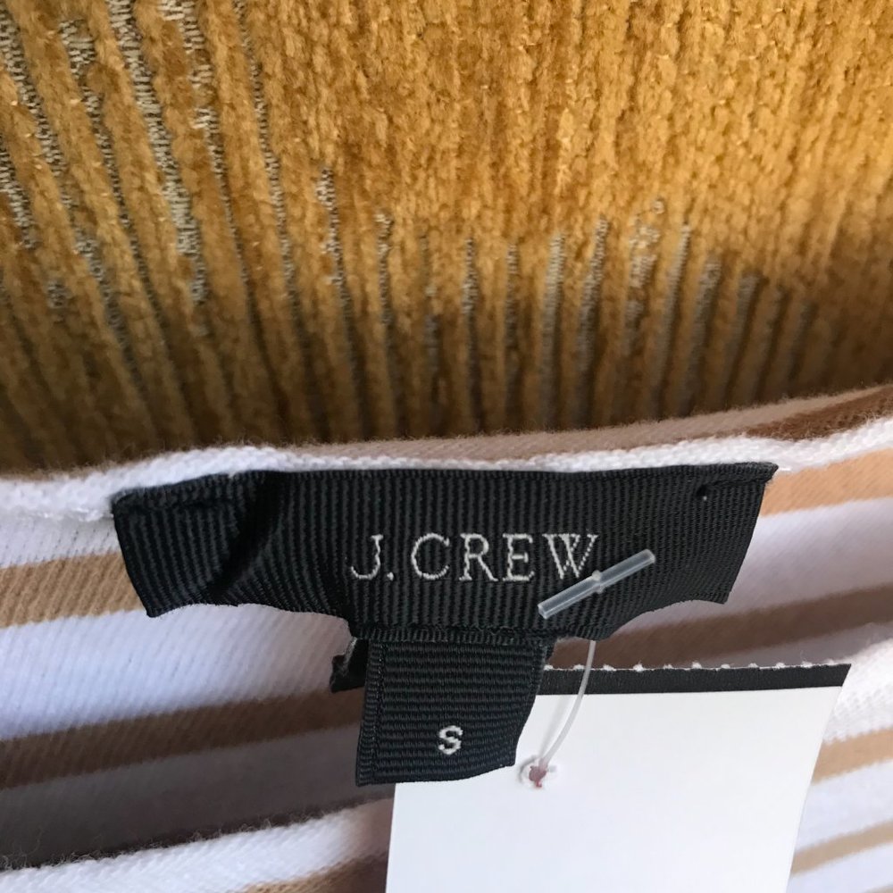 J Crew Womens Top Shirt Striped Mariner Cloth Shirt Sz Small 100% Cotton - Picture 2 of 4